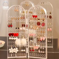 120/180/240/360 Hole Plastic Earring Display Stand Foldable Earring Jewelry Display Stand Holder Storage Box