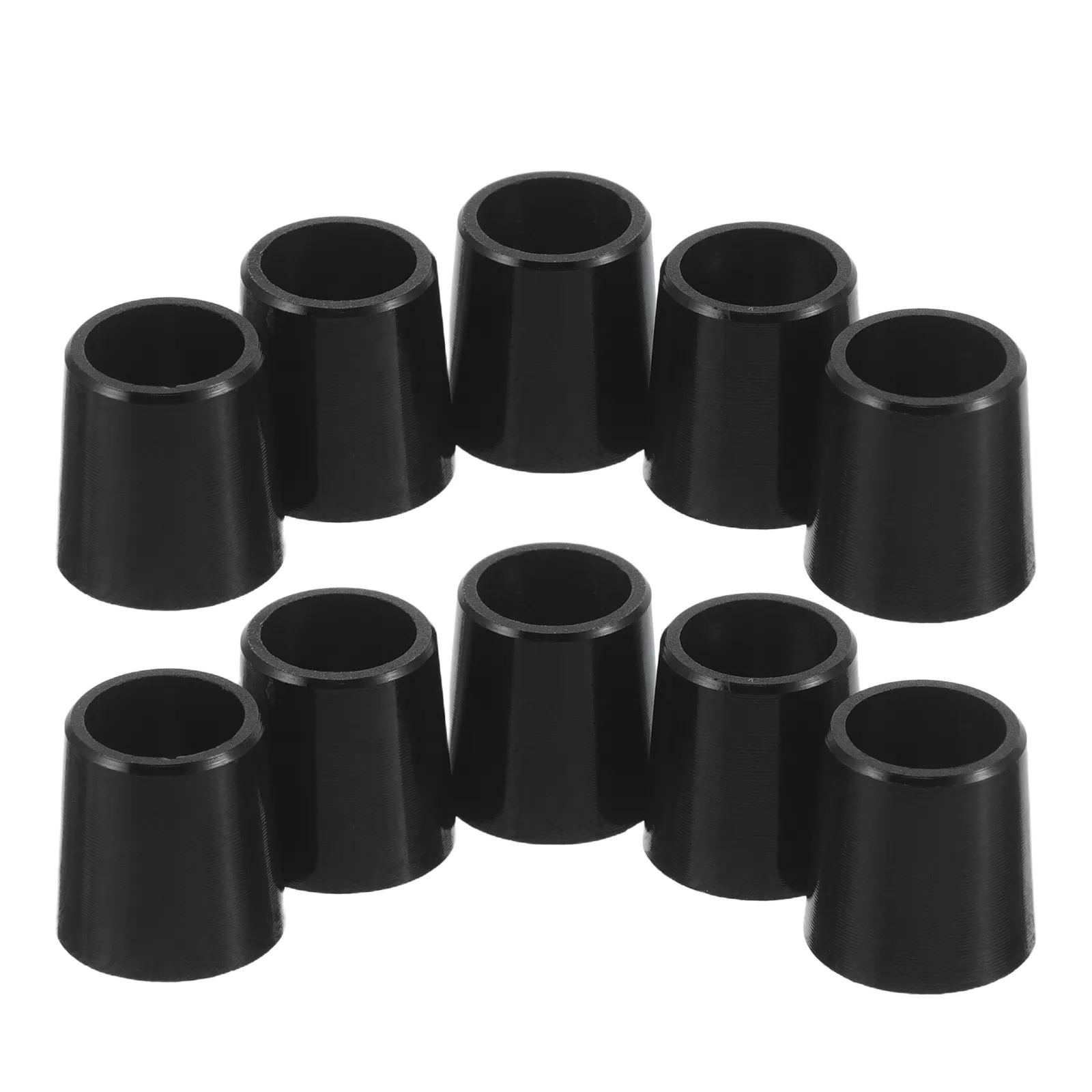 10Pcs Golf Club Grip Ferrules Plastic Sleeve 8.4mm Inner Diameter Black Impact Absorbing Vibration Dampening Repair Shaft