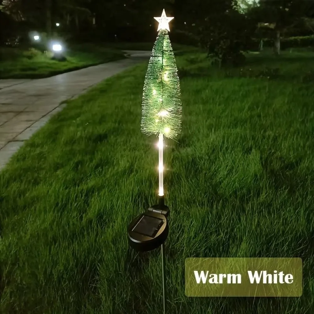 

Decorative Solar Christmas Tree Lights Energy Saving Stars Design Solar Garden Lights Warm White/ Colorful Weatherproof