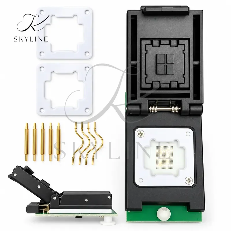 EMMC BGA153 BGA169 Adapter Socket For T48 Programmer New V2.0 Dual Head Probe Holder Reliable Contact Long Service Life