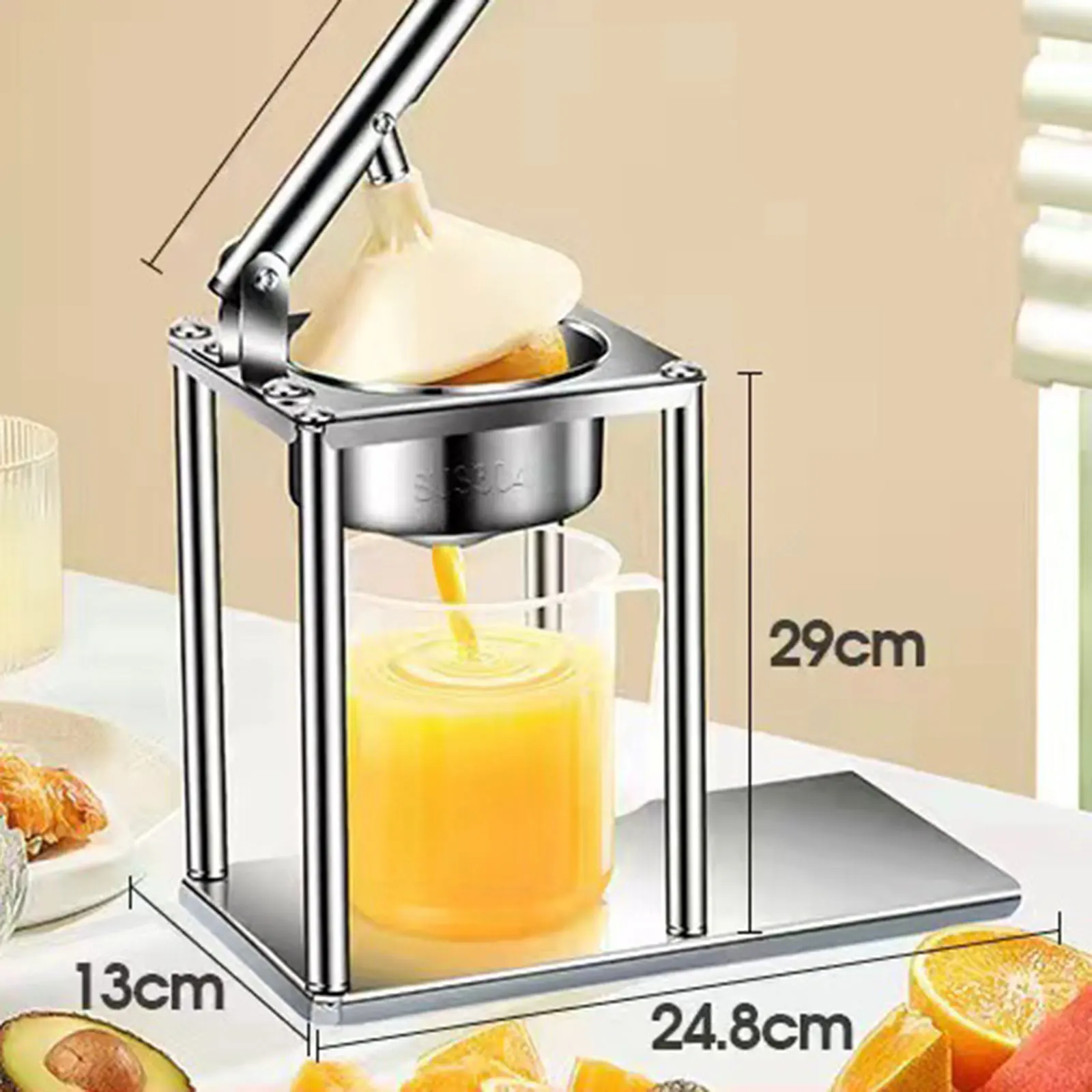 Hand Press Juicer Machine Professional Kitchen Gadget Lime Crusher Lemon Squeezer for Extracting Juices Lime Orange Lemon Fruit