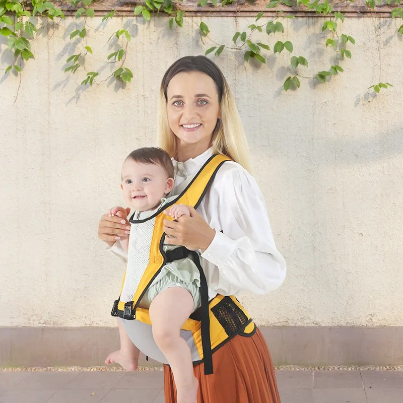 Correas para bebés y niños pequeños, taburete de cintura multifuncional Simple para cuatro estaciones, Correa frontal para bebés, portabebés de almacenamiento para madres