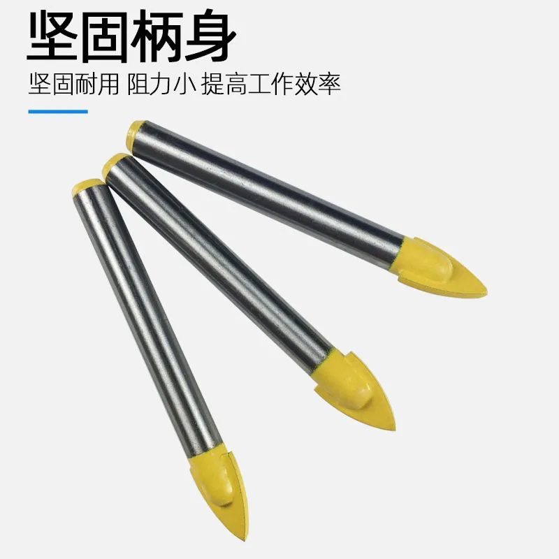Ceramic Tile Glass Hole Opener Woodworking Plastic Wall Reaming one-line Perforating Alloy Triangle Bit