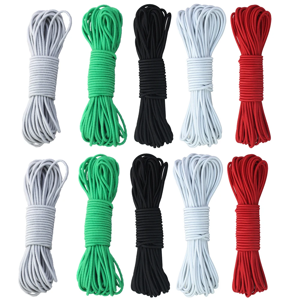 

10-метровая высокоэластичная веревка 2,5 мм, женская резинка для волос, ремни для рюкзака, ремень «сделай сам», эластичный шнур для рукоделия и аксессуары для одежды