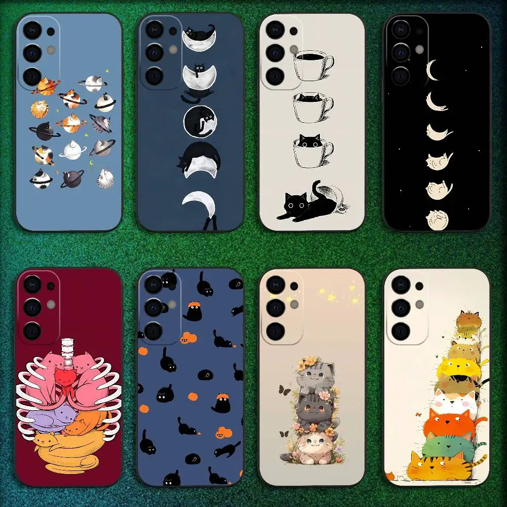 

Cute and funny cat Phone Case For Samsung S25,S24,S21,S22,S23,S30,Ultra,S20,Plus,Fe,Lite,5G Black Cover