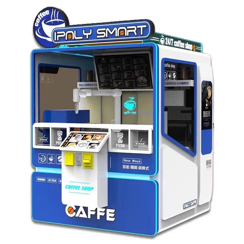 Fully automatic coffee vending machine, coffee self-service vending machine, 24-hour unmanned coffee machine, commercial use