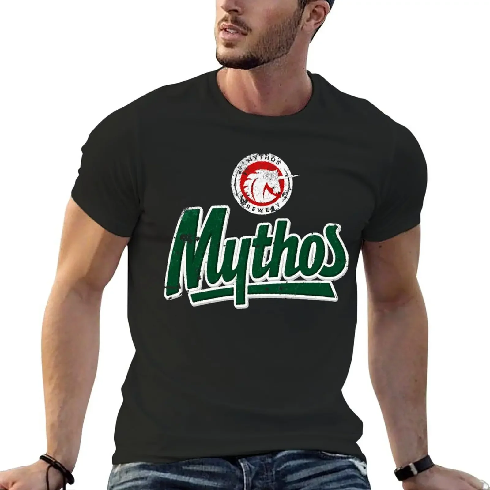 

Mythos Brewery - Greece T-Shirt plus size clothes man clothes anime figures shirts graphic tee funny t shirts men