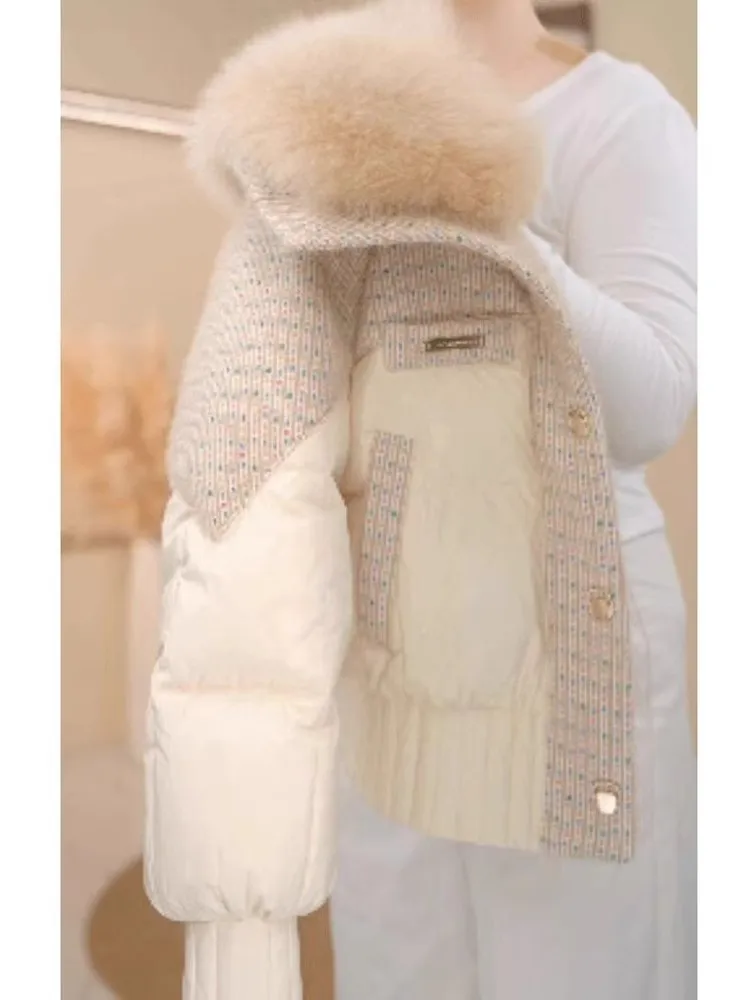 

Slimming Faionable Loose Women's Cotton Jaet Warm Sli Commute Korean Sle Long Sve Zipper Winter Outerwear