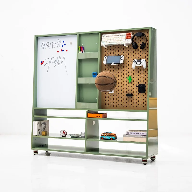 Solid wood TV cabinet, removable multi-function locker
