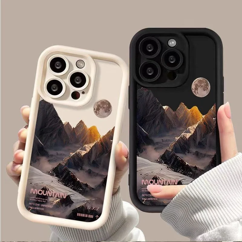 Mountain Lakes Landscape Phone Case For Samsung Galaxy S24 S23 S22 S21 Ultra Plus S20FE A14 A13 A33 A53 A32 A52 A34 A54 5g Cover