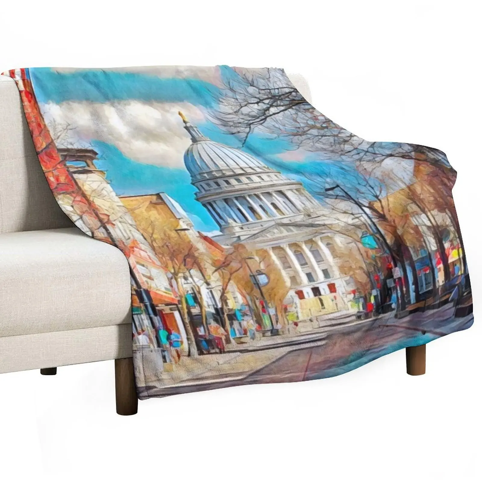 

Легкое и уютное одеяло-плед Madison Wisconsin для кровати и дивана