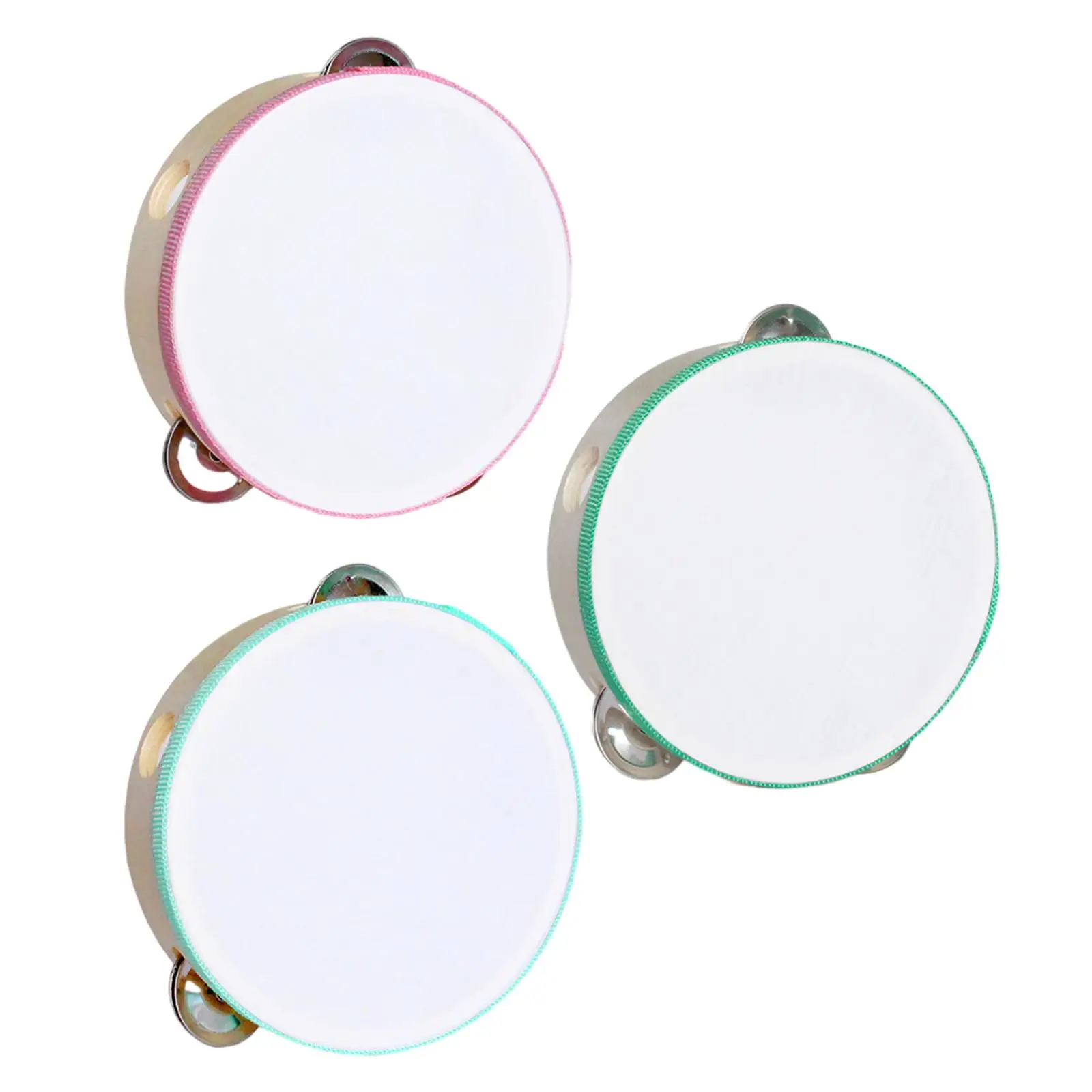 Wooden Handheld Tambourine Tambourine for Kids Double Rows Tambourine
