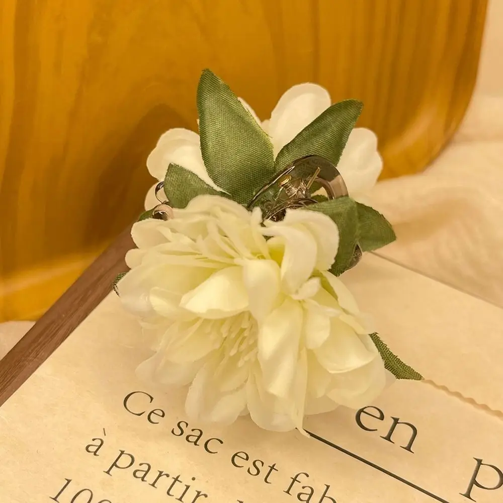 Cloth Flower Hair Clip Seaside Vacation Style Artificial Flower Hairpin Headdress Duckbill Clip Bohemian Style Hair Clip Beach
