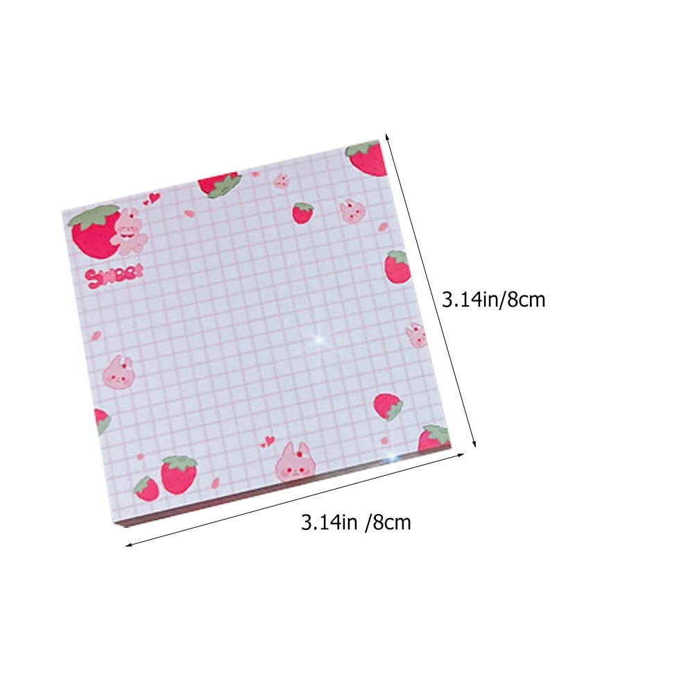 Bloc-notes de fruits autocollants de notes portables pour bureau école usage domestique papier auto-adhésif déchirable conception compacte animaux