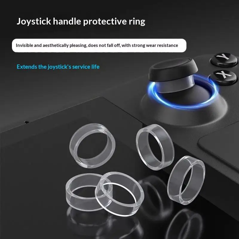 10Pcs Silicone Joystick Caps For Steam Deck/ROG Ally Elastic Protective Ring Anti-Slip Grip Dustproof Design