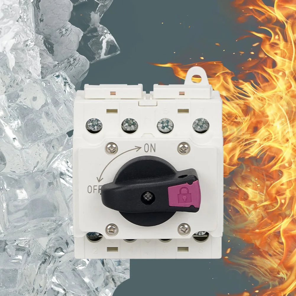 

DC1000V 32A DC Solar Isolator Switch, PC Housing, Photovoltaic Circuit Isolator Rotary Handle Photovoltaic Isolator Switch