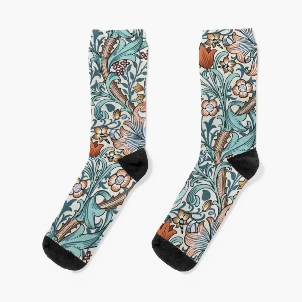 william Morris honeysucklea Socks cotton Run ankle Climbing Socks Woman Men's