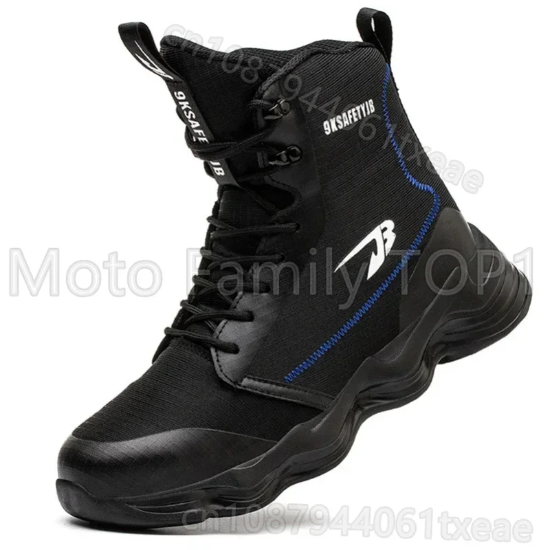 Motorcycle Riding Boots High Tube Safety Boots Anti Impact Anti Puncture Waterproof and Anti Slip Outdoor Hiking Boots 4