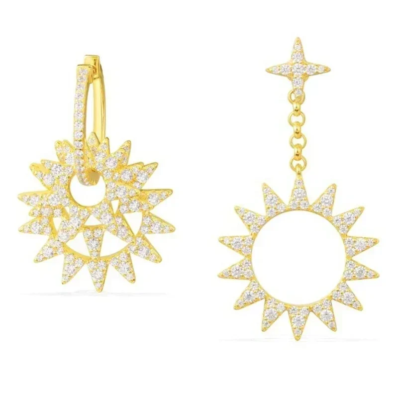 LI KI High Quality 925 Silver Gear Earrings With Stylish And Elegant  Jewelry As A Gift For Friends - view 2