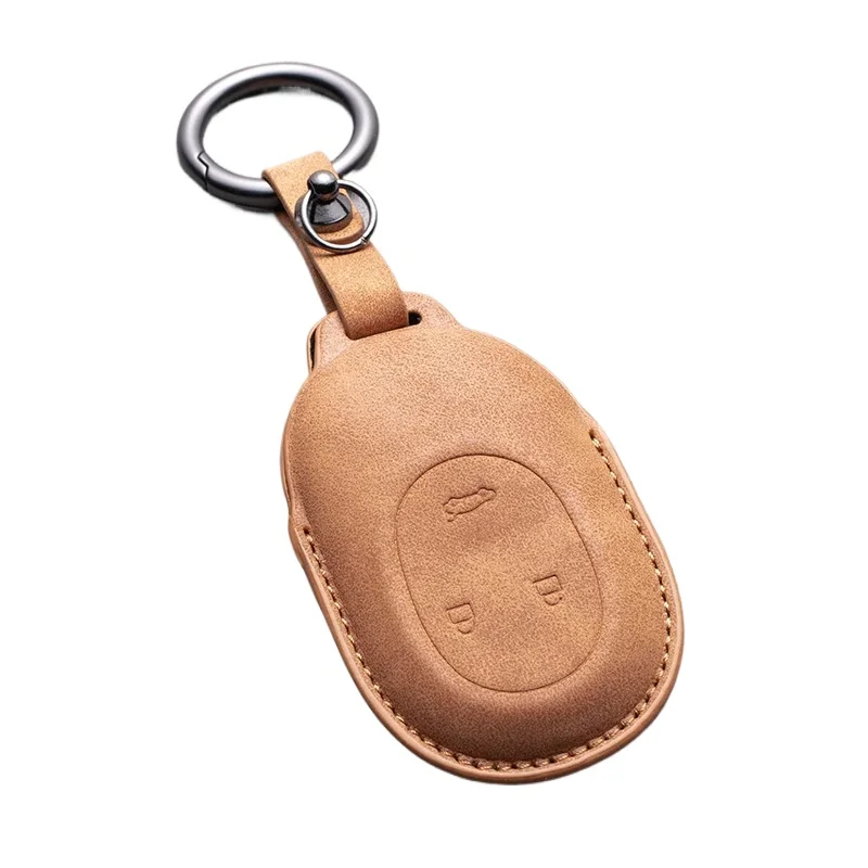 

Suede Leather Car Smart Key Fob Case For Wei Lai NIO ET5 ET7 ES7 EC7 2020 2022 ES6 2019 ES8 2018Keychain Car Styling Accessories