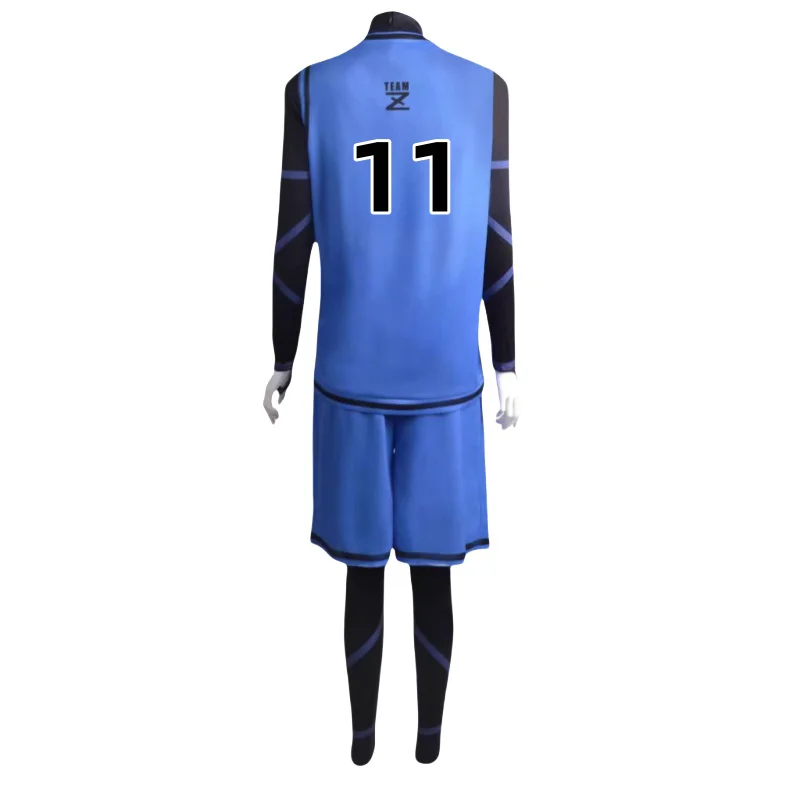 Isagi Yoichi Cosplaykostuums Blue Lock Anime Basketbaluniform Aanpasbaar Genius Groot contrast Holloween-viering