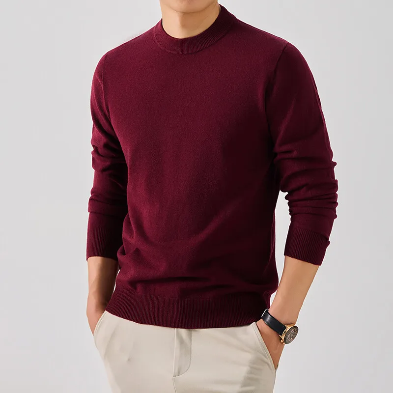 

Мужской вязаный длинный свитер Све, круглый пуловер Ne, модная осенняя износостойкая повседневная одежда из волокна Coolmax для отдыха