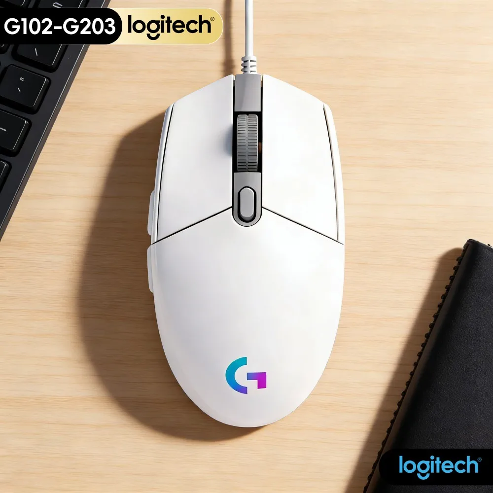 G102 Logitech G203 Lightsync RGB Mouse, Advanced Gaming Performance, 1000Hz Polling Rate, Durable Build, For PC/Mac