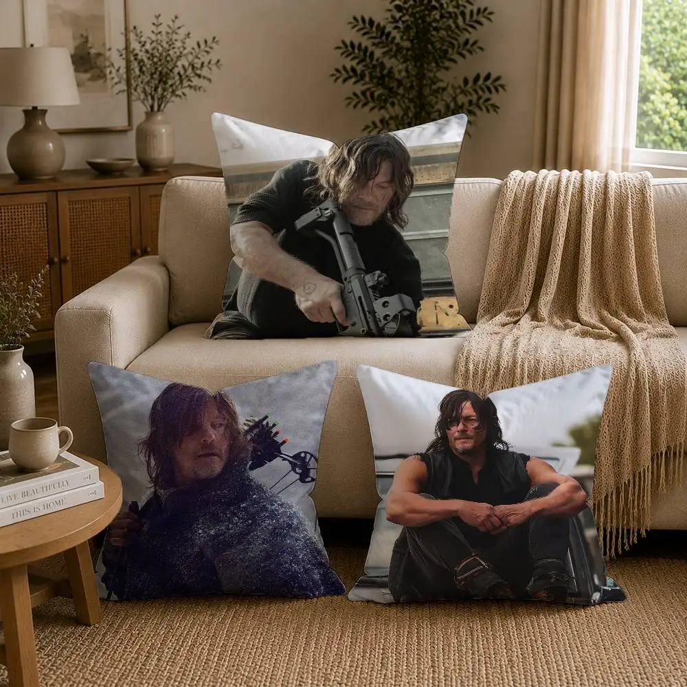 The Walking Dead Daryl Dixon Pillow Case Cushion Cover Throw Pillow Case For Car Sofa