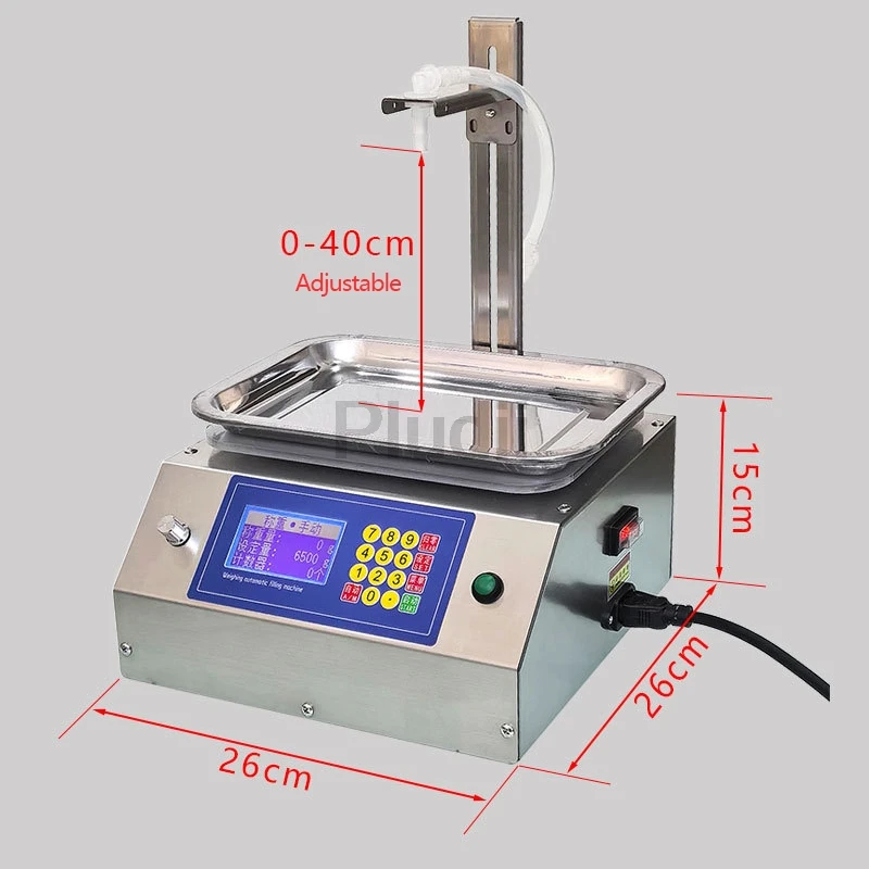 Liquid Filling Digital Control hine Alcohol Drink Beverage Peume Milk Juice Bottle Filler Large Flow Filling hine 8Kg