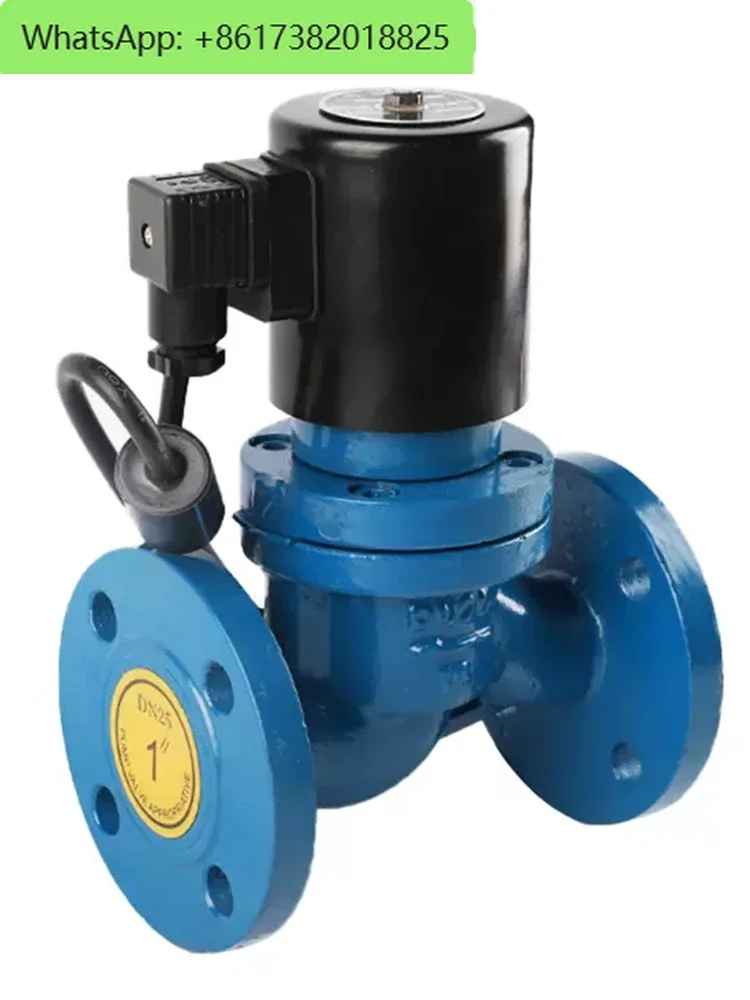 Normally closed cast steel flange high temperature resistant solenoid steam valve 220v24V pilot operated electronic valve