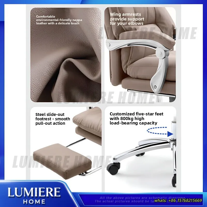 Ergonomic Office Chair with Adjustable Lumbar Support Reclining Computer Chair for Long Sitting Comfort Height Adjustable Swivel