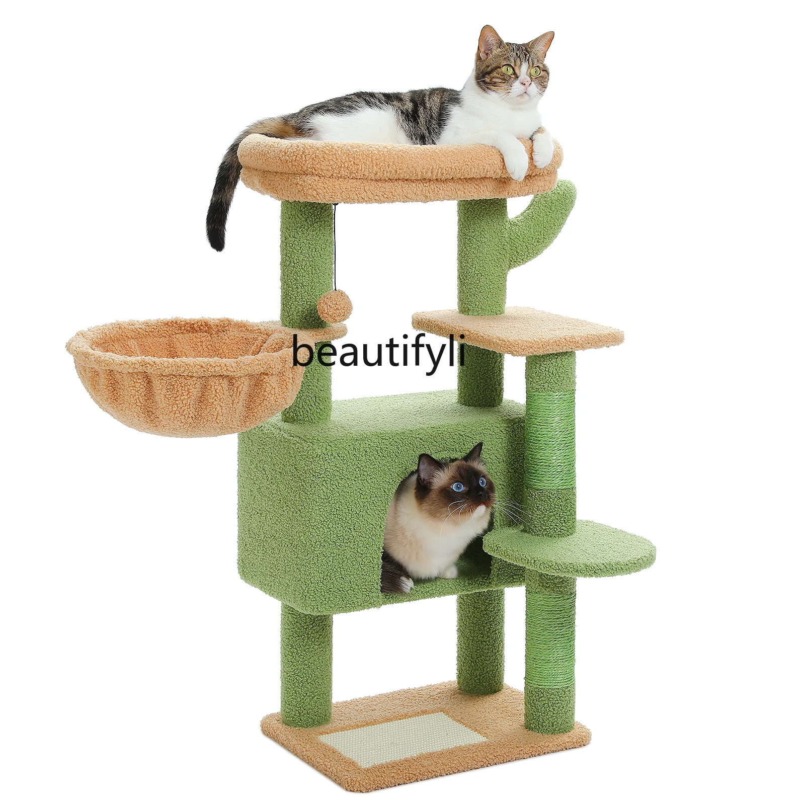 Small Cat Climbing Frame Household Cat Nest Integrated Cat Wall Viewing Platform with a Large Area