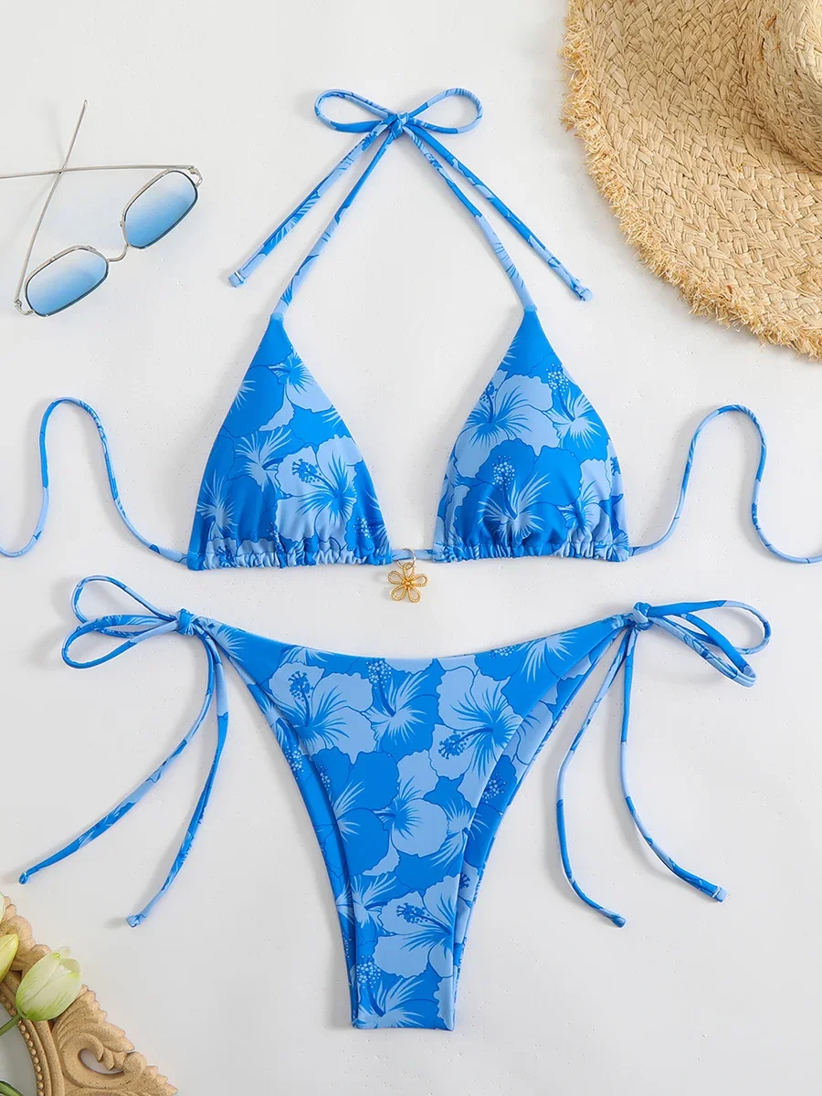 Microbikini Sexy para mujer, traje de baño de tendencia 2025, traje de baño femenino, conjuntos de Bikinis con Tanga de dos piezas, ropa de playa, traje de baño