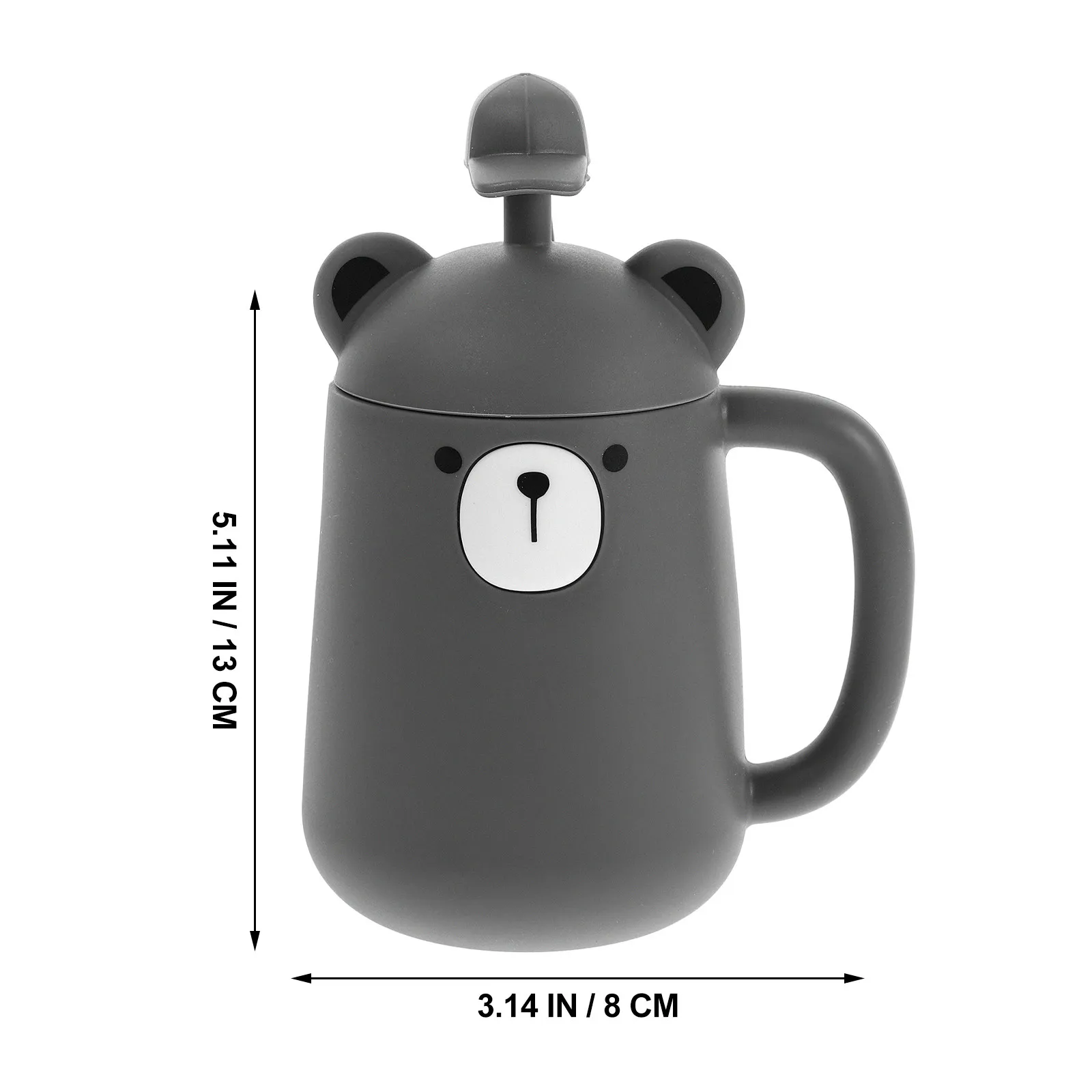 Silicone Spill-Proof Straw Cup for Toddlers – Kawaii Bear Shape Portable Training Water Bottle for Babies