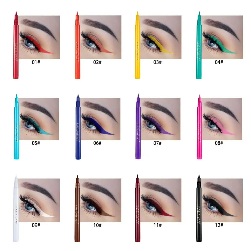 Regenbogen flüssiger Eyeliner Bleistift wasserdicht Anfänger Anfänger liegend Seidenraupen stift koreanischen Stil langlebigen Eyeliner Gel stift