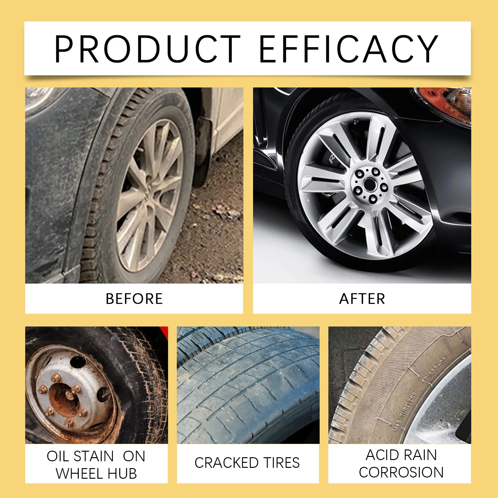 50g Car Tire Polishing Paste Tire Rubber Anti-aging Waterproof Anti-fouling Protective Sealant Gloss Hydrophobic Coating image 5
