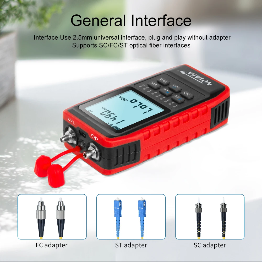 NOYAFA NF-908L الألياف البصرية الصغيرة السلطة متر شاشة الكريستال السائل الألياف البصرية تستر شبكة كابل تستر البصرية خطأ محدد