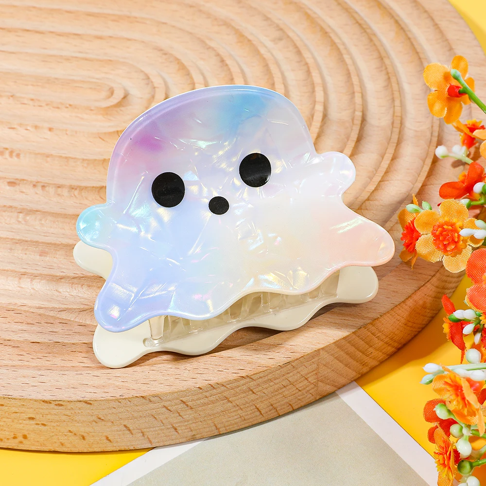 مشبك شعر على شكل شبح كرتوني، زينة شعر محببة لطيفة للاستخدام اليومي، دبابيس شعر لتثبيت الشعر