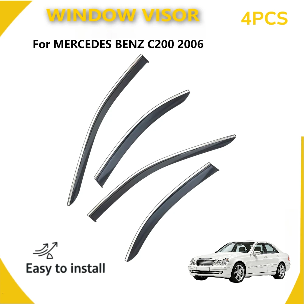 Windshield Sun Rain Visor for MERCEDES BENZ C200 2006, Window Rain Guard Wind Deflector Auto Exterior Accessories