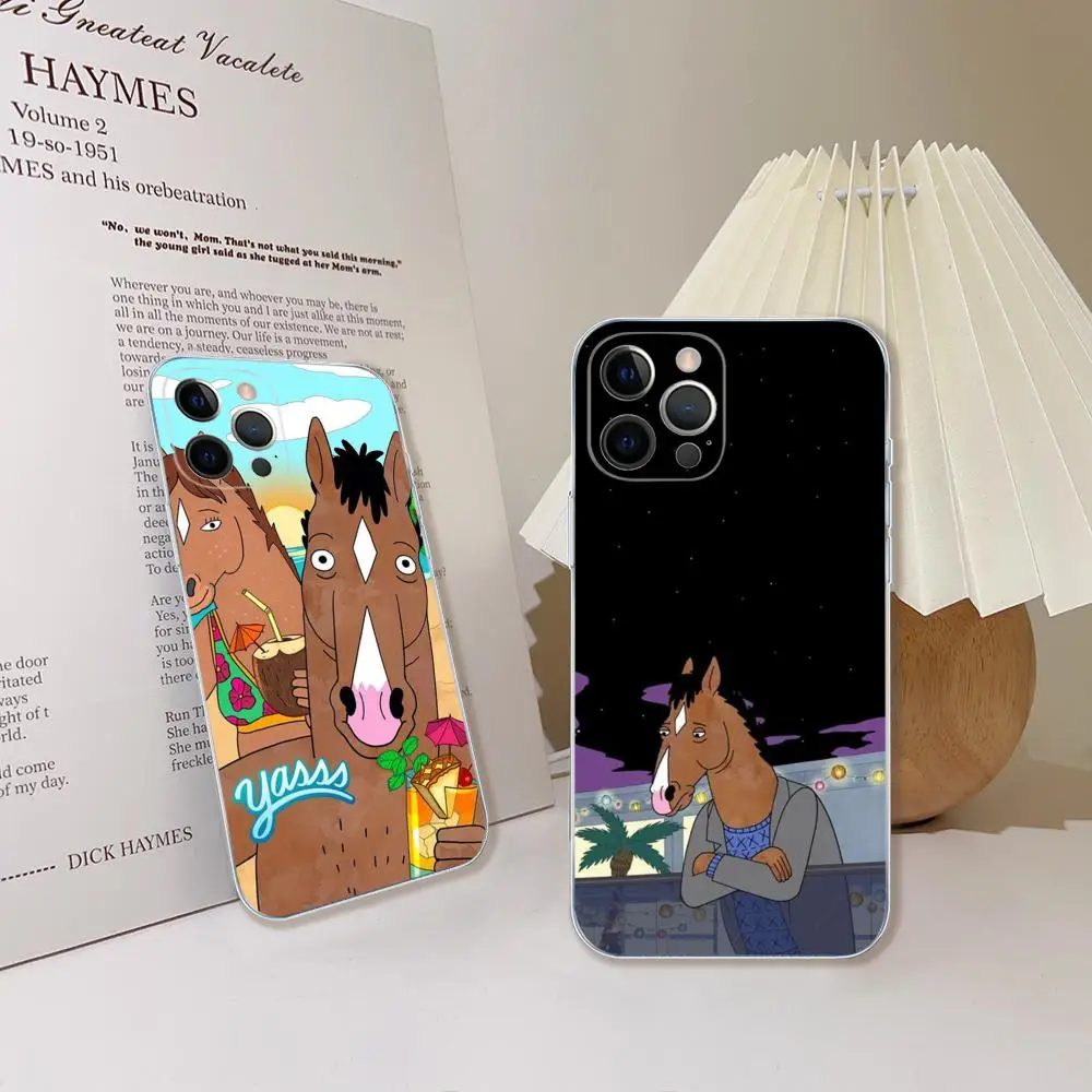 B-BoJack H-Horseman Phone Case For iPhone 15 14 13 12 Mini 11 Pro XS Max X XR SE 6 7 8 Plus Soft Silicone Cover