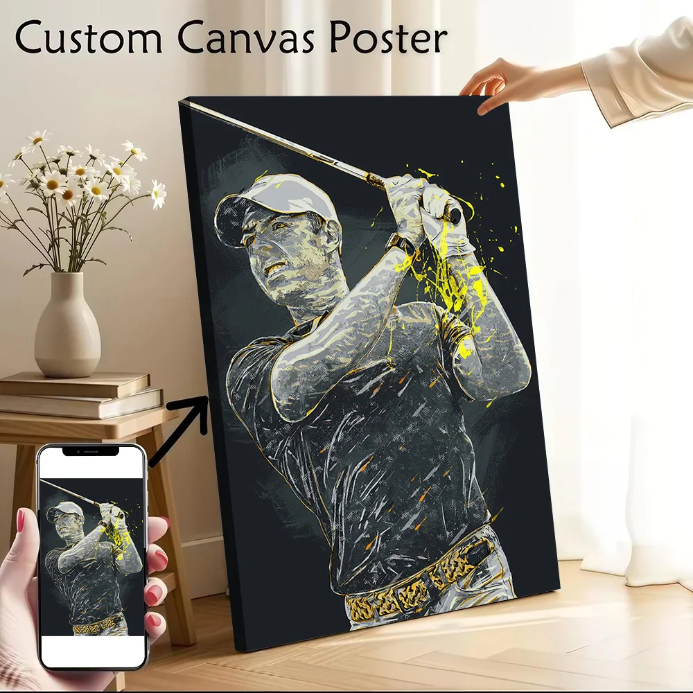 RORY MCLLROY Printed Canvas Poster Personalized High Quality Wall Art Paintings for Specialty and Themed Home Decor Ornaments