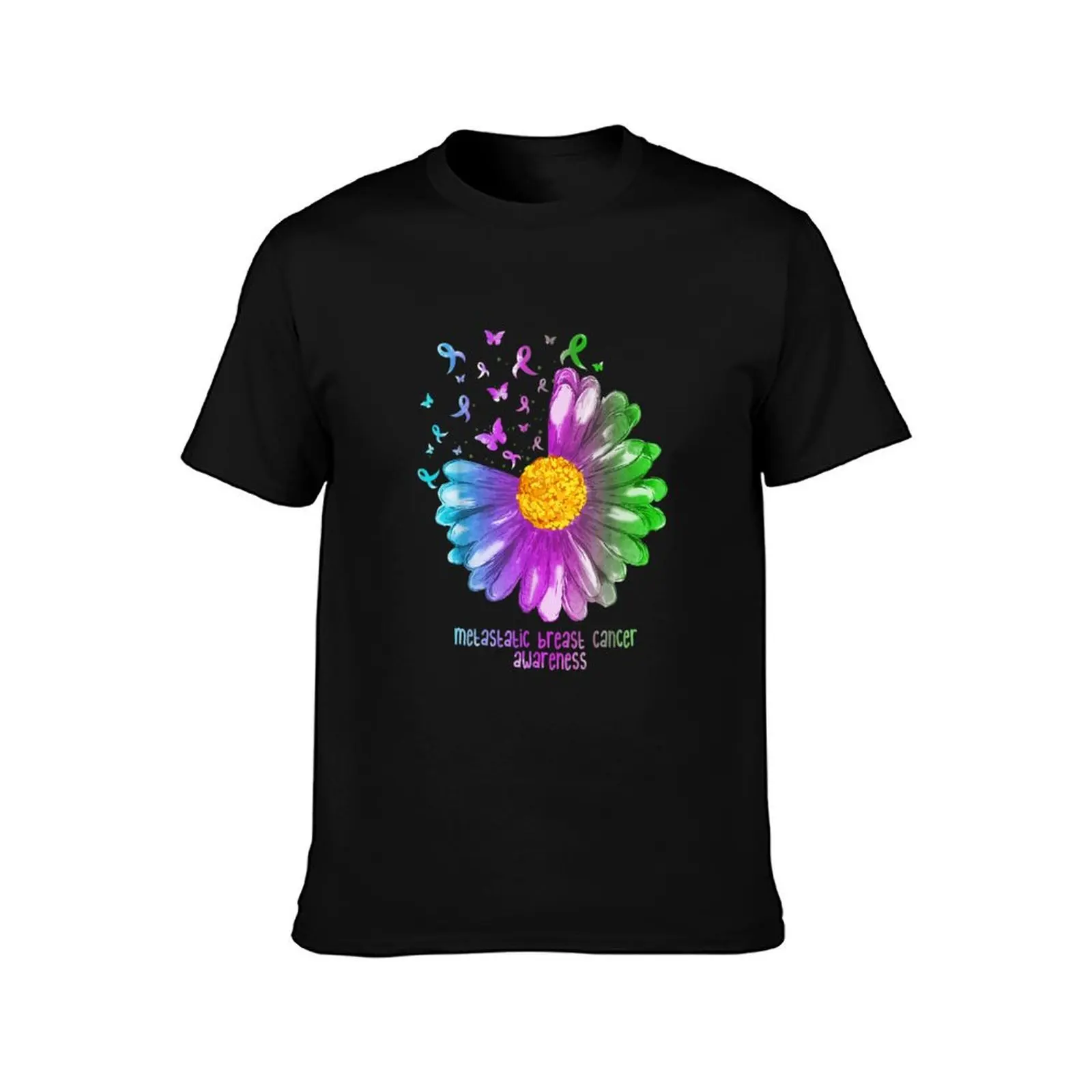 Daisy Butterfly Metastatic Breast Cancer Awareness Gifts TShirt62 T-Shirt Halloween Theme T-Shirt