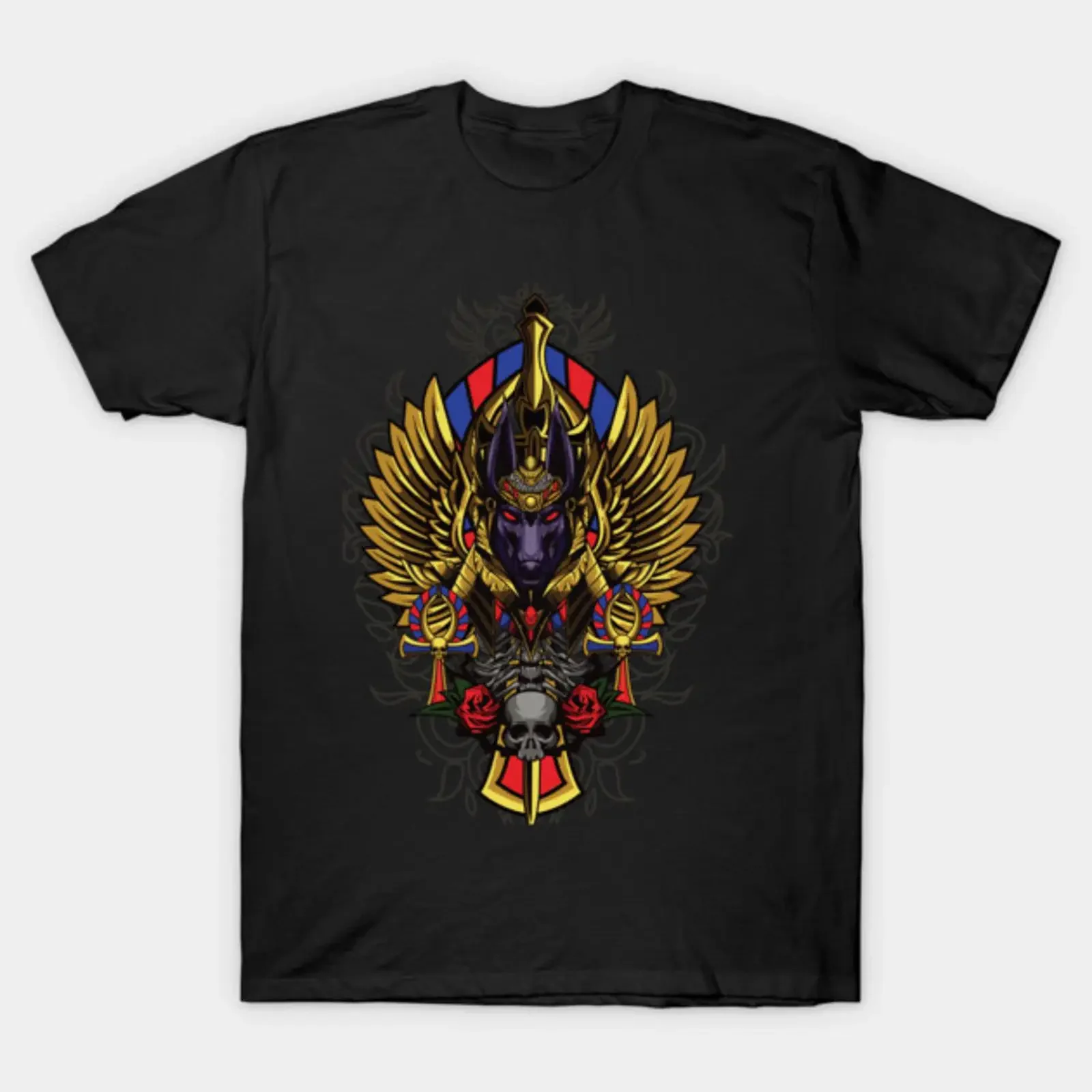 God Anubis T Shirt vintage Washed homme Slightly Soft Versatile Casual Unisex Breathable designer clothes fashion Stylish