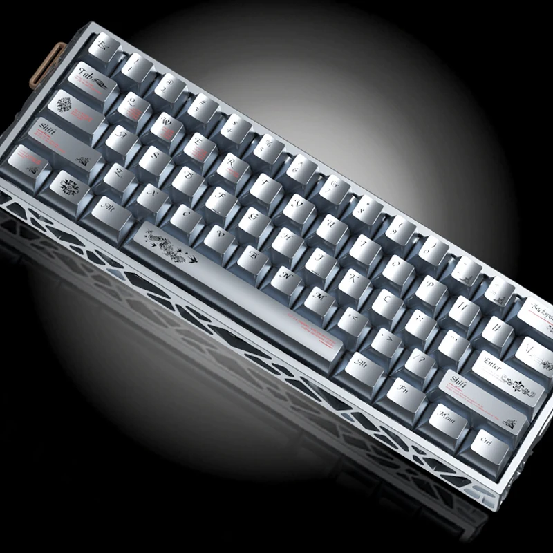 

127 Keys Time Retro Dye Sub PBT Keycaps Metal Textured Double Shot Key cap Cherry Profile for MX Switches Mechanical Keyboard