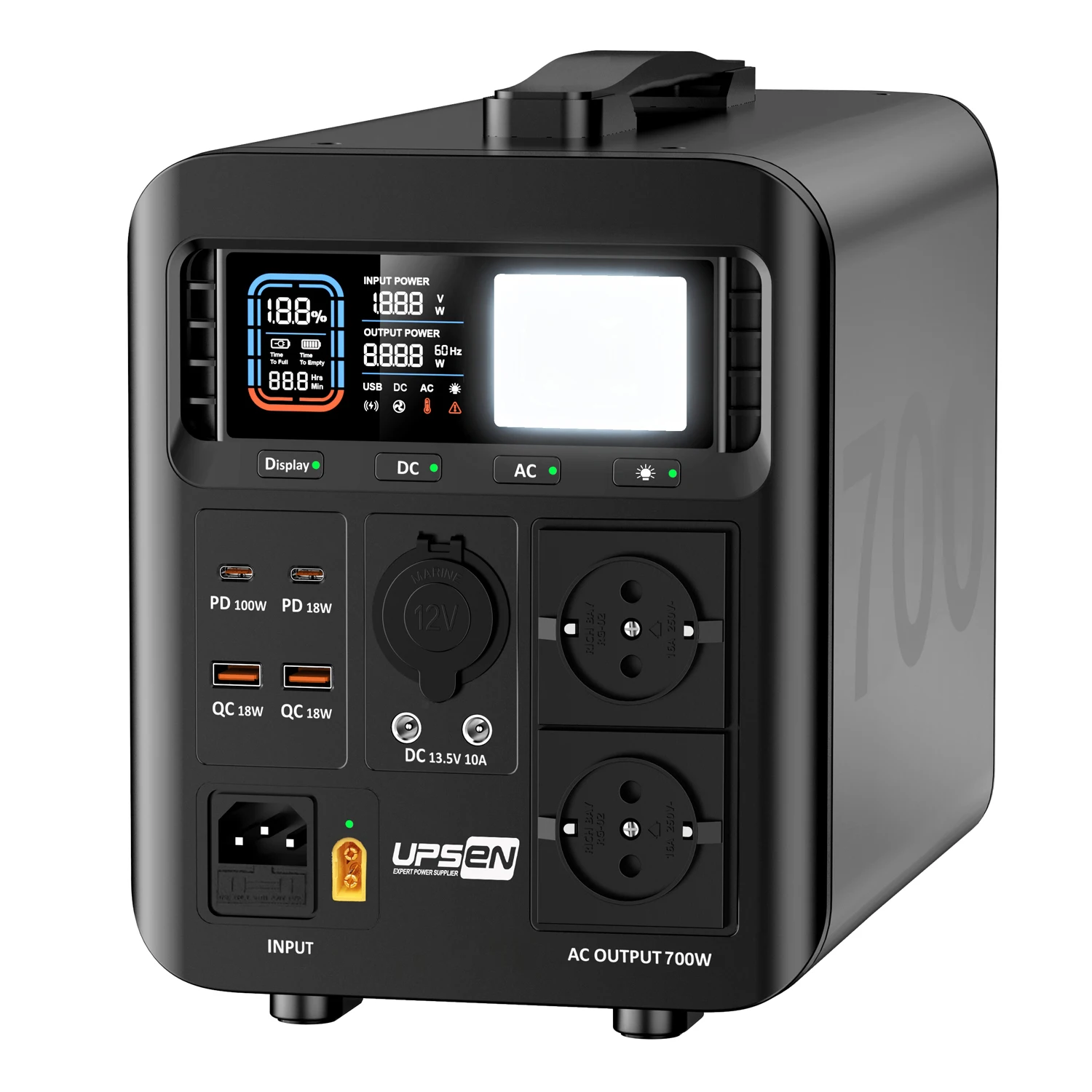

Outdoor Portable 1000 W Rechargeable Energy Generator Power Station For Camping Emergency Power Supply