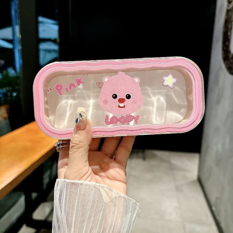 

Kawaii Loopy Glasses Case Storage Box Cute Cartoon Anime Student Transparent Sunglasses Protective Case Girl for Gifts