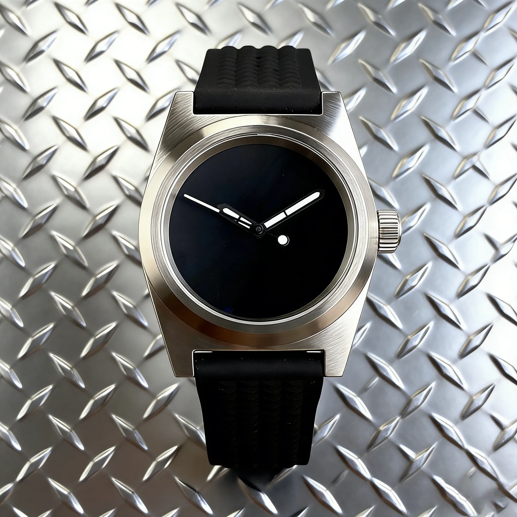 

Ретро сапфировое стекло 38 мм 20 АТМ дайвер без следов чистый черный циферблат светящиеся стрелки NH35A механизм автоматические мужские часы резиновый ремешок