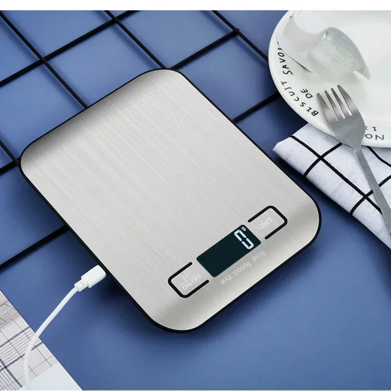 Kitchen Digital Scale LED Display 5/10kg Panel Stainless Steel Electronic Scales Home Jewelry Food Snacks Weighing Baking Tool