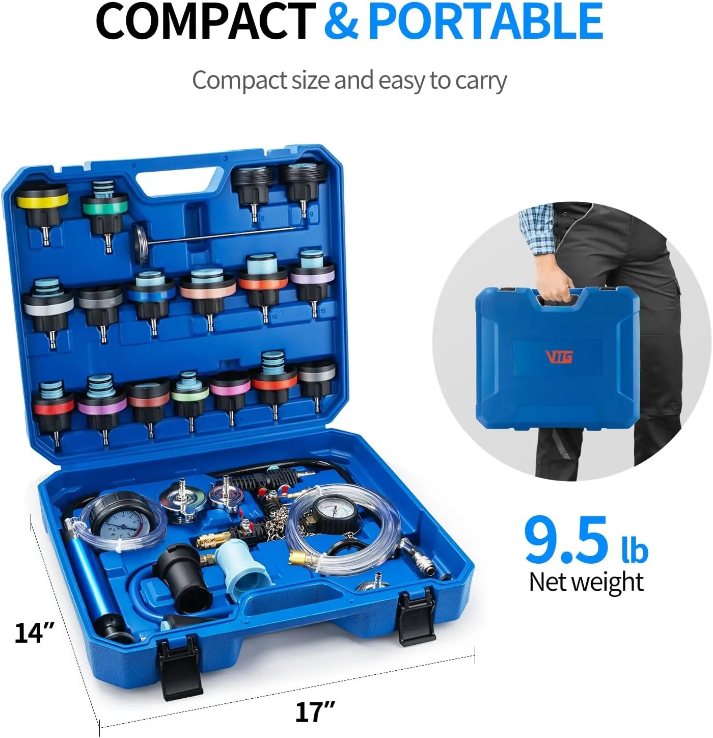 

28 шт. тестер давления охлаждающей жидкости и комплект вакуумной заправки, комплект тестера давления насоса радиатора для автомобильной системы охлаждения вода-горячая распродажа