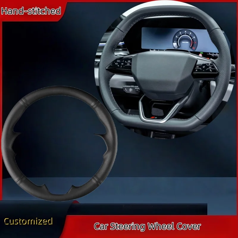 

DIY Hand-Stitched Custom High-quality Breathable Genuine Leather Steering Wheel Cover For Audi A1 A3 8V 8Y A4 B9 8W A5 S3 S5 Q2